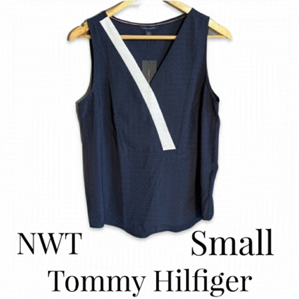 Tommy HILFIGER NWT Small Navy Tank Blouse